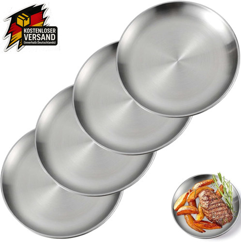 Edelstahl teller 20cm set - 20cm, für