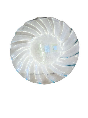 Deko glas dekoteller gewellt - ,