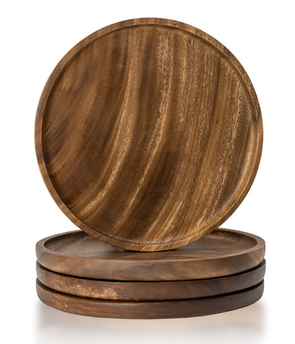 Holzteller rund 30 cm - holzteller, 20/25/30