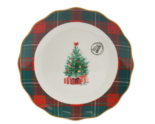 Teller 20cm porzellan tartan - teller,